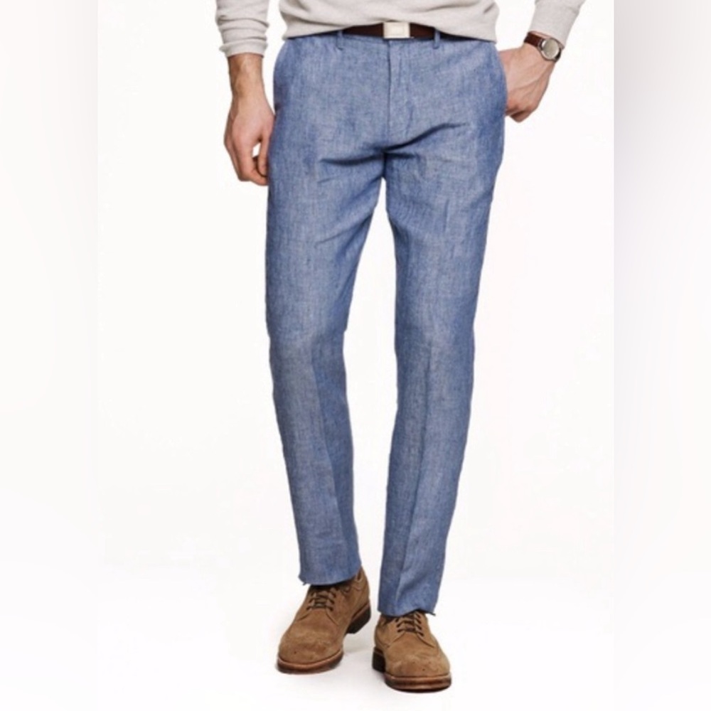 J Crew Bowery Slim Chambray Chinos 33x32 NWOT!
